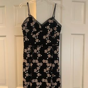 Shoshanna Spaghetti Strap Woven Cocktail Dress. Midi Length. Size 4. Worn once!